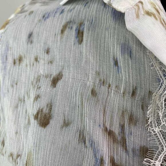 Elie Tahari Women’s Silk Semi Sheer Button Up Blouse Size XS - Picture 10 of 12